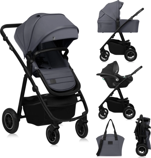 Lionelo Amber Plus combination stroller 3-in-1 beige sand