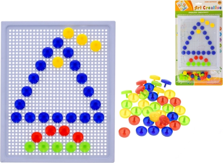 Mosaic Board 24 × 18.5 cm with Peg Caps