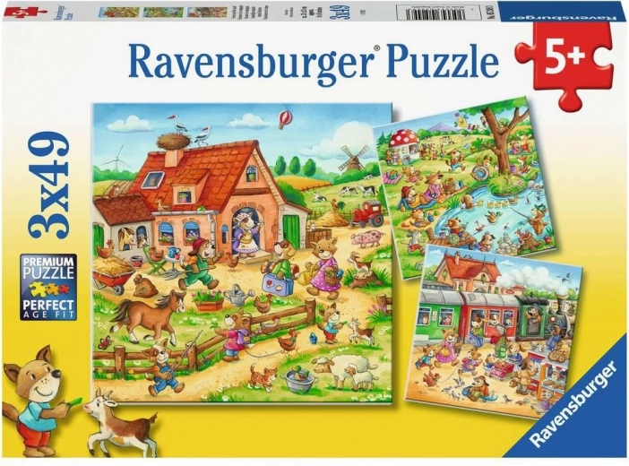 Ravensburger pusle Maaelu puhkus 3×49 tükki