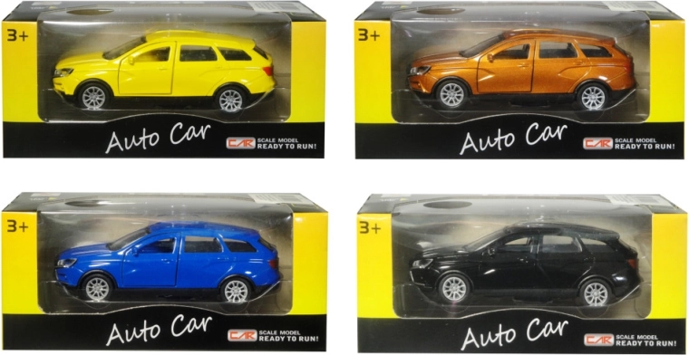 Metal passenger car with pull-back wind-up drive
