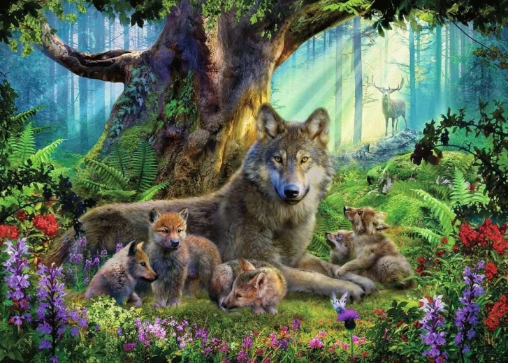 Puzzle Wolves in the Forest 1000 pieces