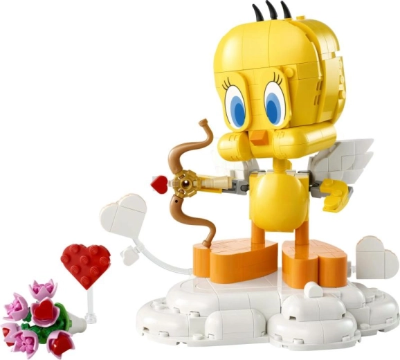 Tweety as Cupid on a cloud