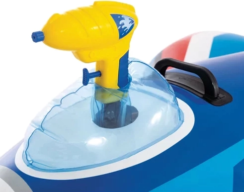 Integrated water cannon for action-packed fun