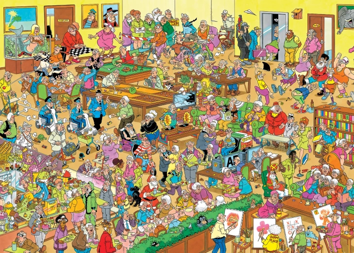 Puzzle JUMBO Jan van Haasteren – Hooldekodu, 1000 tükki