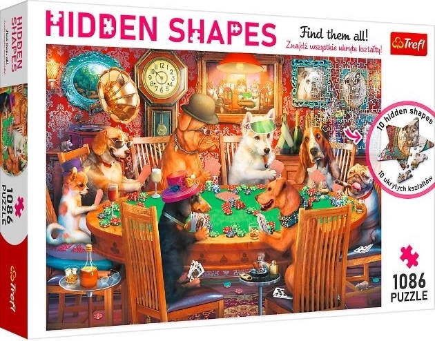 Puzzle TREFL Hidden Shapes Game Night 1086 pieces