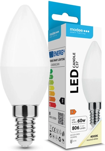 Modee LED candle C37 8.5 W E14 806 lm neutral white