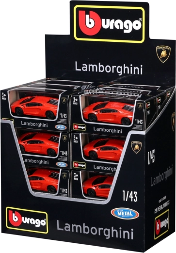 Bburago Lamborghini Aventador LP 700-4 metallmudel 1:43 oranžikas metallikvärvis