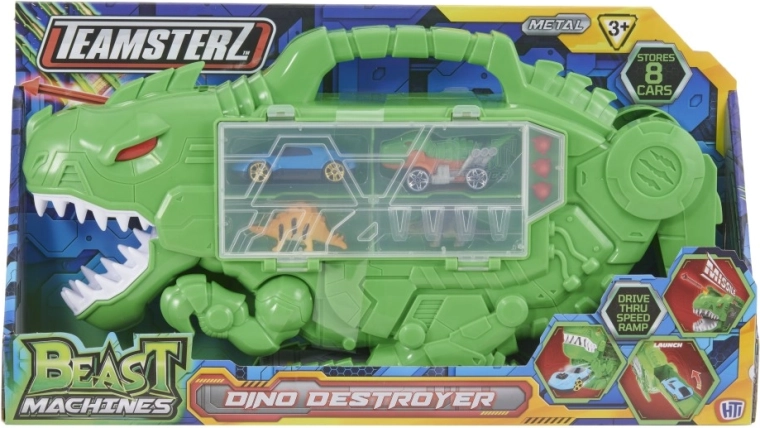 Teamsterz Beast Machines dinosaurus 4 tarvikuga – hoiukastiga komplekt autodele ja põnevaks mänguks