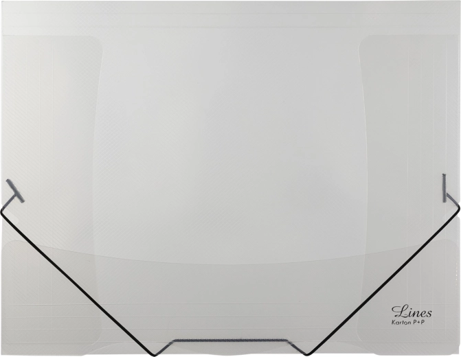 Transparent folder with elastic Lines