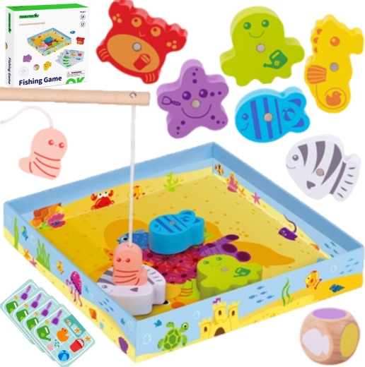 Puidust magnetiline kalapüügimäng TOOKY TOY lastele