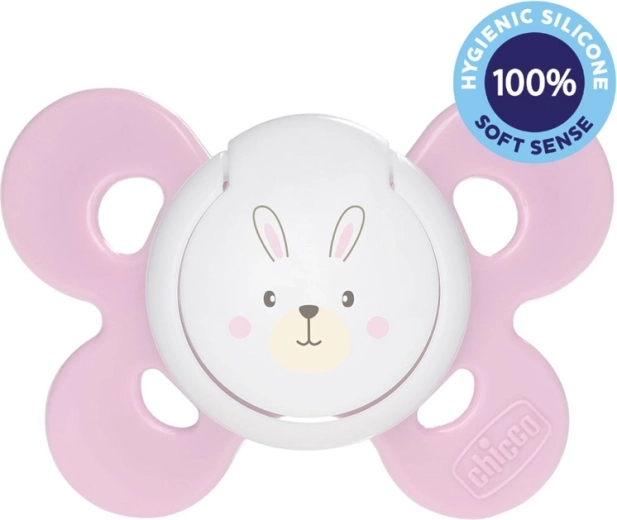 Chicco lutt Physio Comfort silikoonist 2–6 kuud, tüdruk – jänkuke