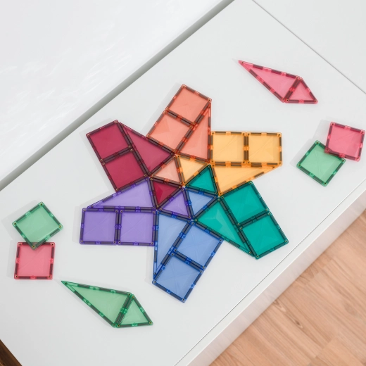 Transparent pastel colors that invite play