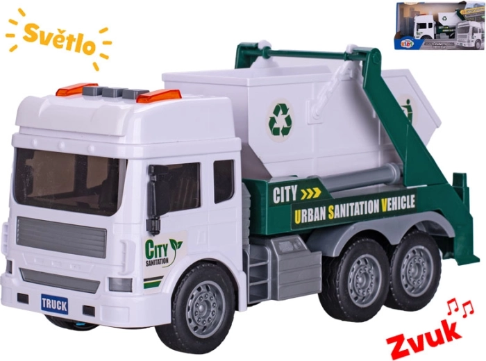 Garbage truck with flywheel and container 28 cm