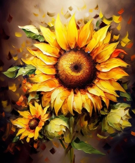 Teemantmaalimine Päevalilled 30 × 40 cm
