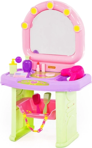 Kids' vanity table with mirror