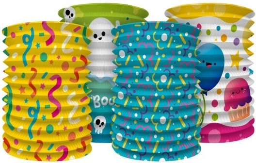 Colorful Paper Lantern Cylinder 15 cm