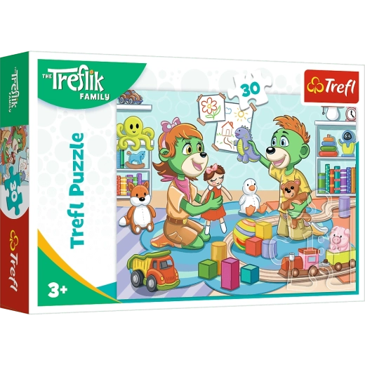 Rõõmus Treflikute perekond pusle, 30 tükki