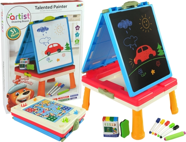 Children's desk 3in1 Magnetic and Blackboard Blue