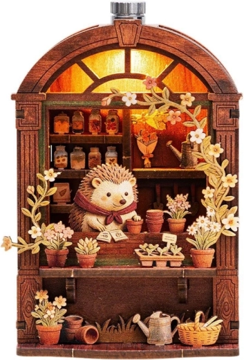2Kids Toys 3D puidust kokkupandav magnet siili lillepood