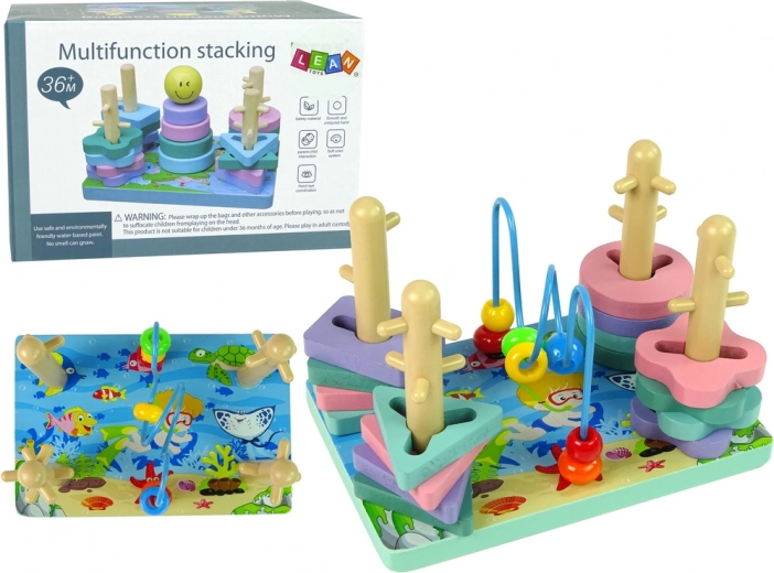 Wooden Blocks Sea World Educational Beads