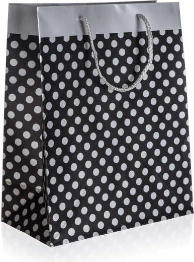 Kinkekott XXL hõbedaste täppidega 33 × 45 × 10 cm