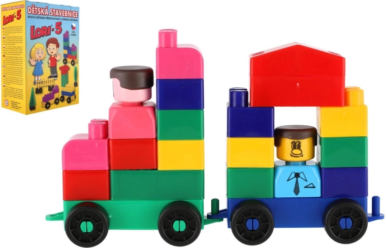 LORI polytechnic construction set with colorful blocks, 76 pieces