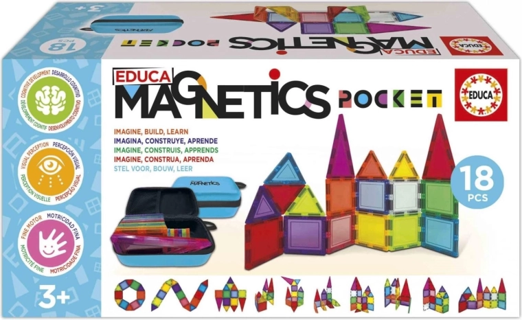 Educa magnetiline ehituskomplekt Magnetics ümbrises, 18 osa