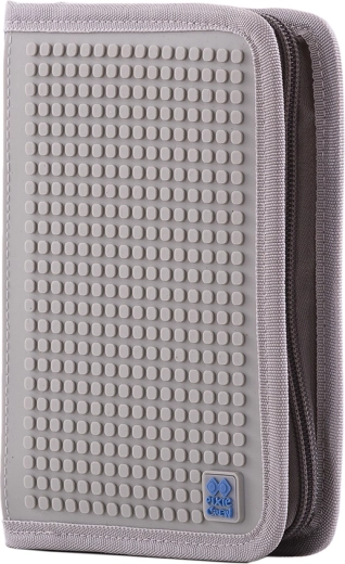 PIXIE CREW school pencil case, gray-blue