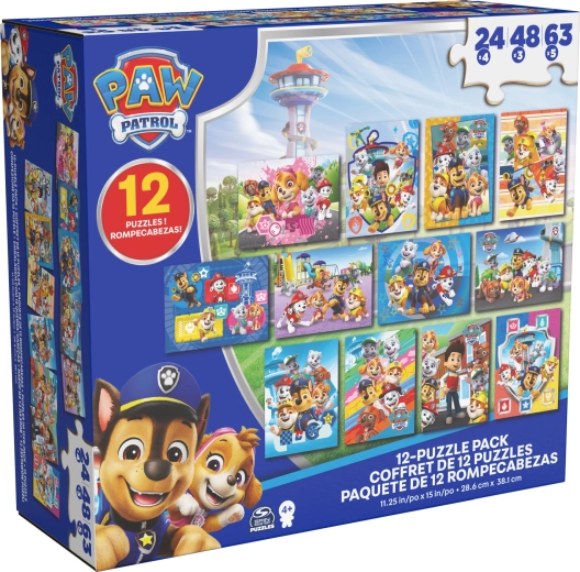 Pusle PAW PATROL 12 ühes – suur lastepuslede komplekt