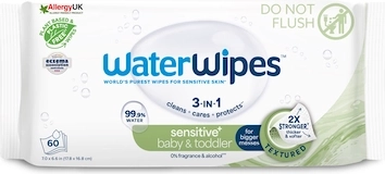 Niisked salvrätikud WATERWIPES Baby & Toddler 3 in 1, 60 tk