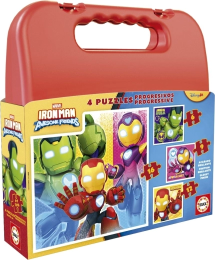 Kohvrikeses pusle IRON MAN 4 ühes (6, 9, 12, 16 tükki)