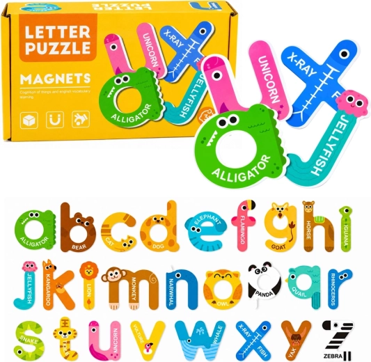 Magnetic puzzle – educational alphabet letters (26 pcs)