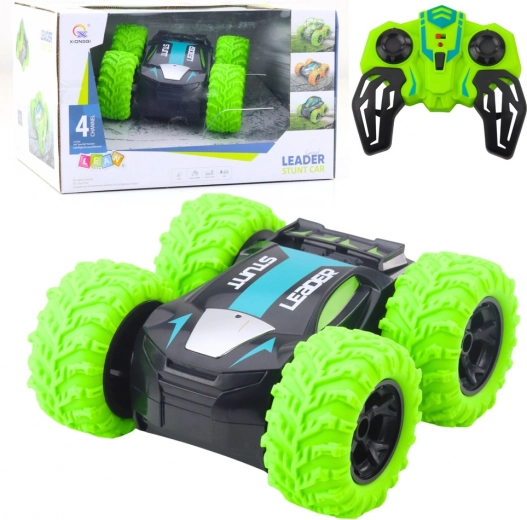 Stunt RC Car 2.4 GHz with Lights and 360° Spins – Green