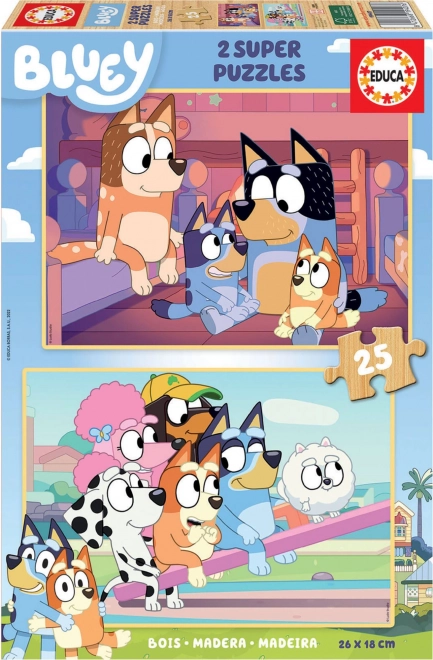 Educa puidust pusle Bluey 2×25 tükki