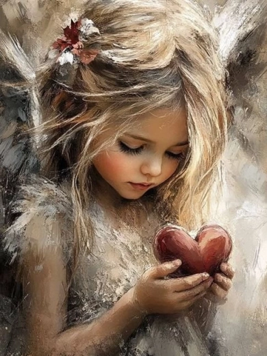 Teemantmaalimine – südamega tüdruk 30 × 40 cm