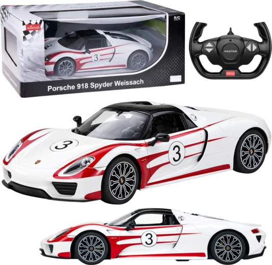 RC Car Porsche 918 Spyder Weissach 1:14 White – Rastar