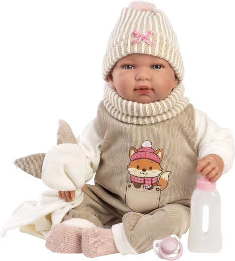 Llorens New born realistlik vastsündinu nukk helidega 44 cm