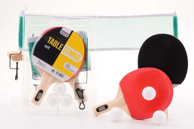 Sports Active table tennis set with 3 balls and a net - 1 piece