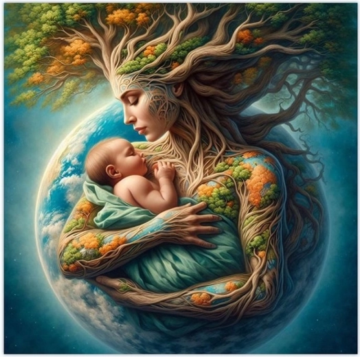 Diamond Painting – Mother with Child 30 × 40 cm