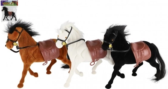 Horse with Plush and Saddle 22 cm