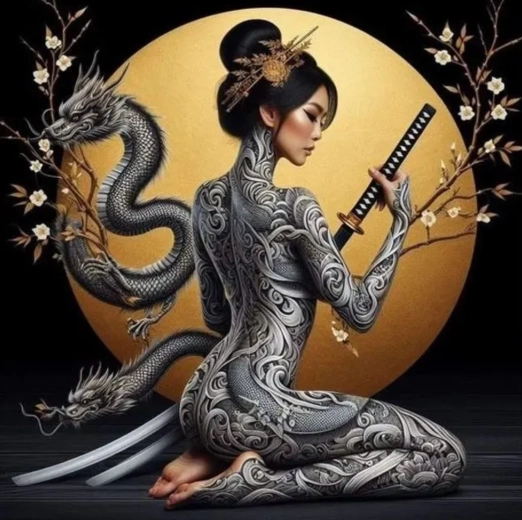 Diamond Painting Asian Warrior 30 × 40 cm