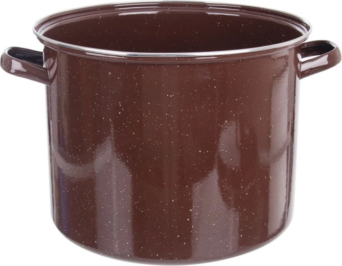 Pruun emailitud pott 32 cm, 20 l