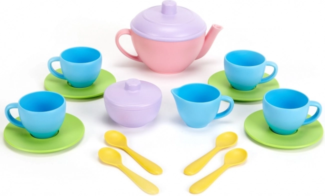 Green Toys roosa teeserviis 17 osa