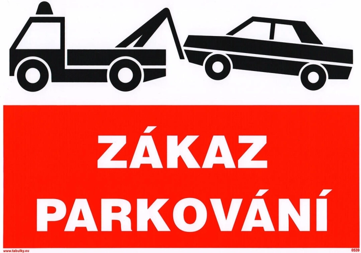 Isekleepuv silt – parkimine keelatud A4 (210 × 297 mm)