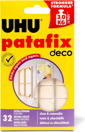 Patafix Homedeco valge kleepuv kumm, 32 tk