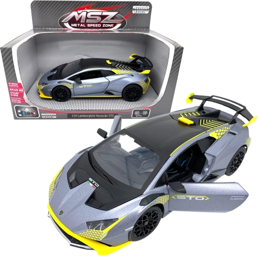 Metallmudel 1:24 LAMBORGHINI Huracán STO, hõbehall