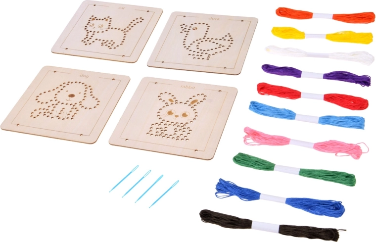 4 wooden animal templates