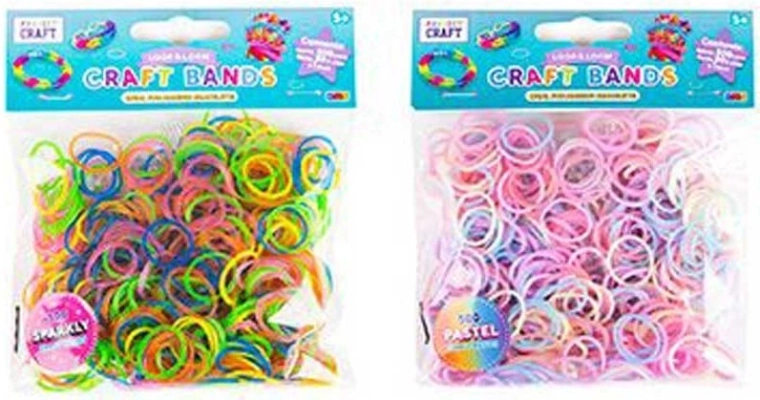 Craft Bands elastics – color mix for weaving bracelets