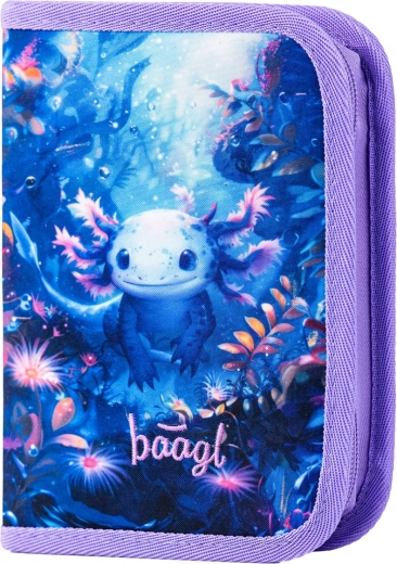 School pencil case single-story Axolotl