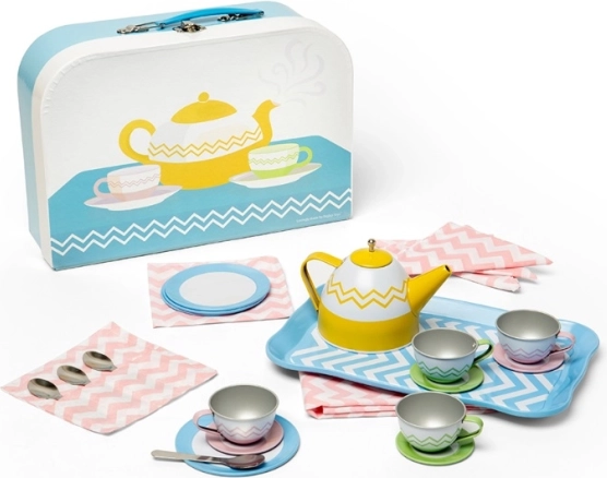 BIGJIGS TOYS Tea Set in a Carry Case